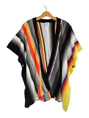 Cabi Serape Poncho Womens XS/S Striped Southwestern Boho Kimono Sleeve